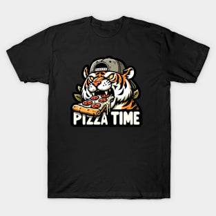 tiger eating slice a pizza T-Shirt